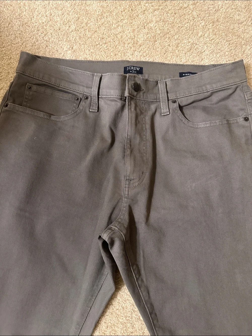 J. Crew Men's Slim Straight Pants - Charcoal Gray. W33,L30